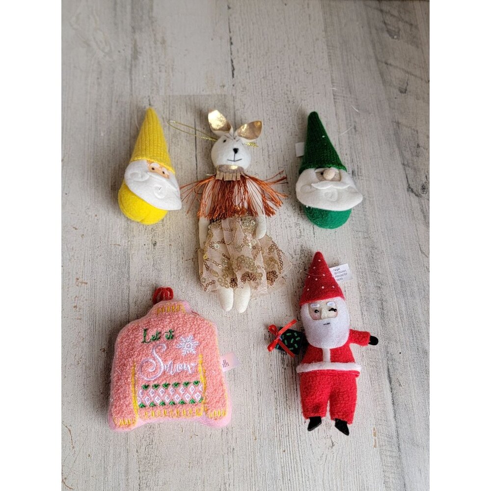 Felt Santa Claus let it snow variety ornament ballerina mouse xmas‎ set